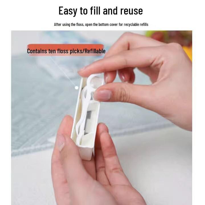 10-Piece Automatic Pop-Up Floss & Toothpick Storage Box