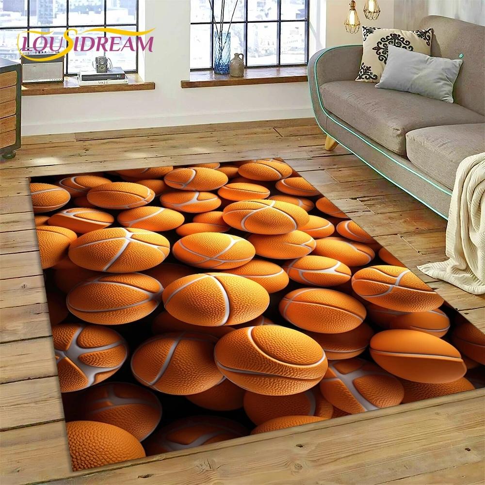 Rama boiska do koszykówki Dywan z kreskówek do sypialni, salonu, dekoracji sofy, duża dekoracja podłogi dla dzieci