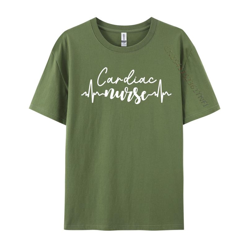 Cardiac Nurse Cardiology Nursing Heartbeat Tops & Tees Personalized Tops T Shirt Plain Party Cotton Male Top T-Shirts Party