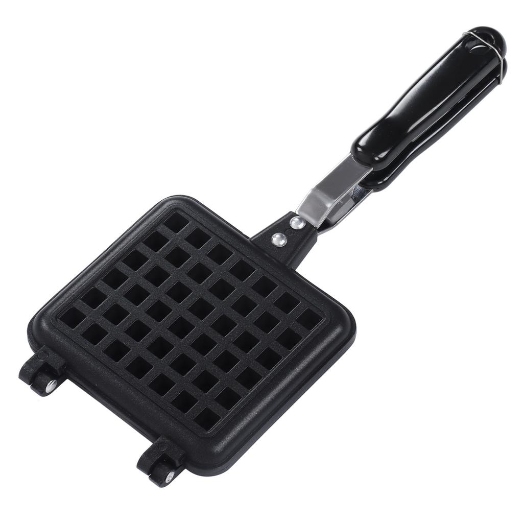 Square Waffle Baking Pan Non Stick Coating Aluminum Alloy Waffle Maker Pot with Dual Handles