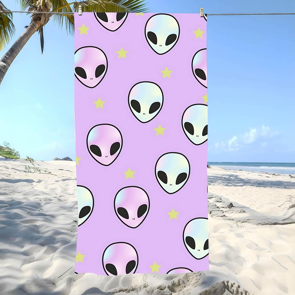 Dreamy Aliens Towel Beach Towel Oversized Super Absorbent Soft Swim Beachtowels For Men, Women