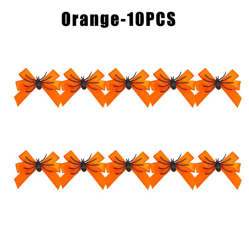 Cute Halloween Spider Hair Clip Bow Decorated Gothic Hairpin Funny Side Clip For Bangs Creepy Party Accessory Women Girls