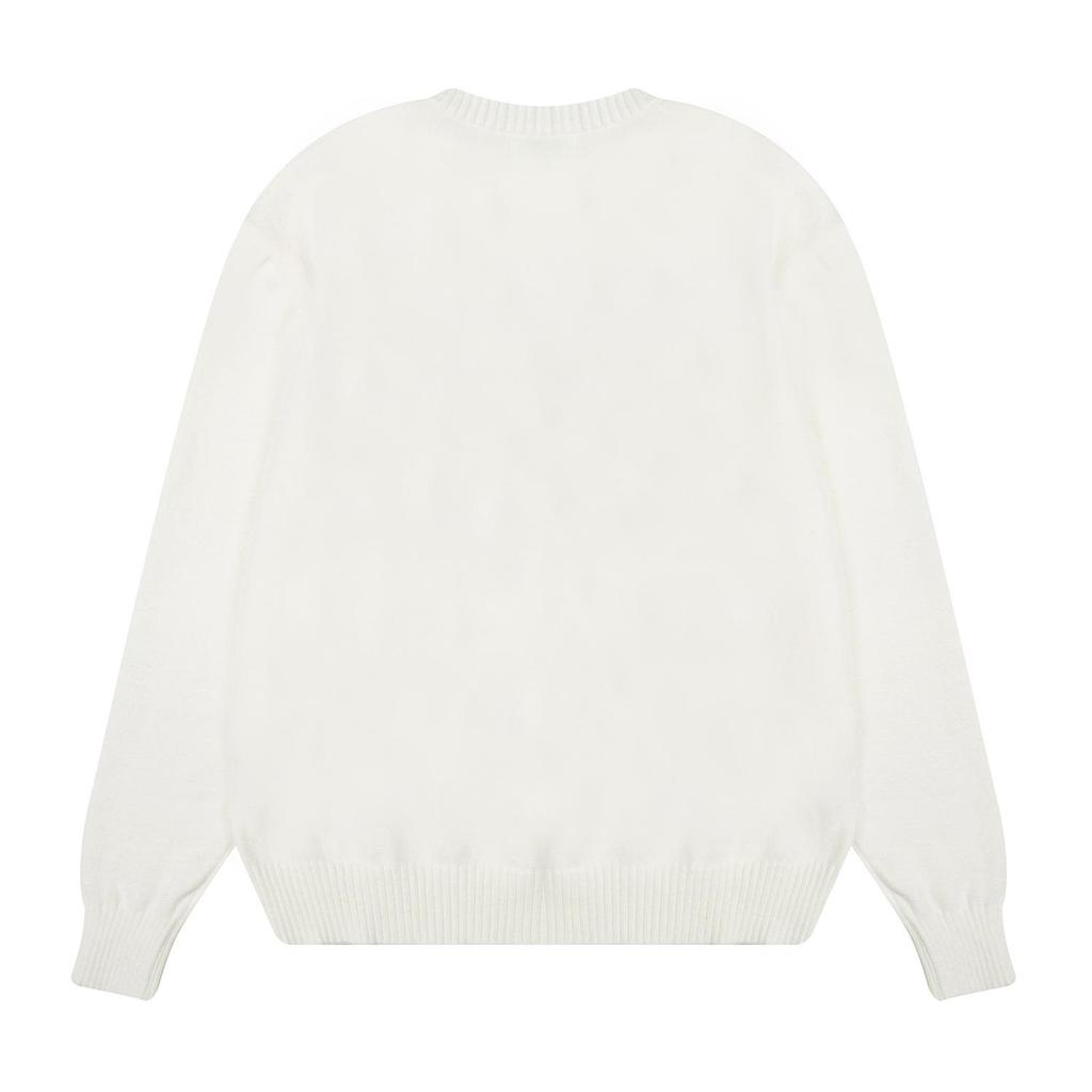 Little Seagull Jacquard Golden Retriever Knit Sweater - Women's Casual Loose Style