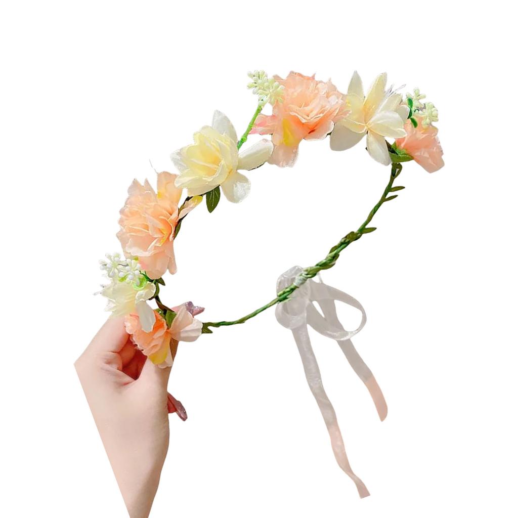Child Flower Headpiece Elastic Floral Crowns Hairband Fashion Hair Accessories For Birthday School Parties And Photos