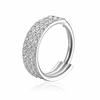 G23 Titanium Piercing Hinged Segment Hoops CZ Stone Nose Rings Clicker Ear Cartilage Tragus Helix Earrings Piercing Body Jewelry
