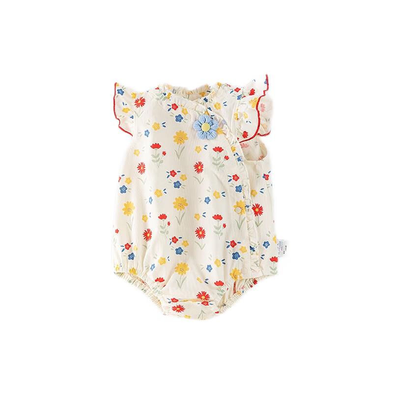 Joyful Little Bear Girls  Summer Cotton Romper Bodysuit 80