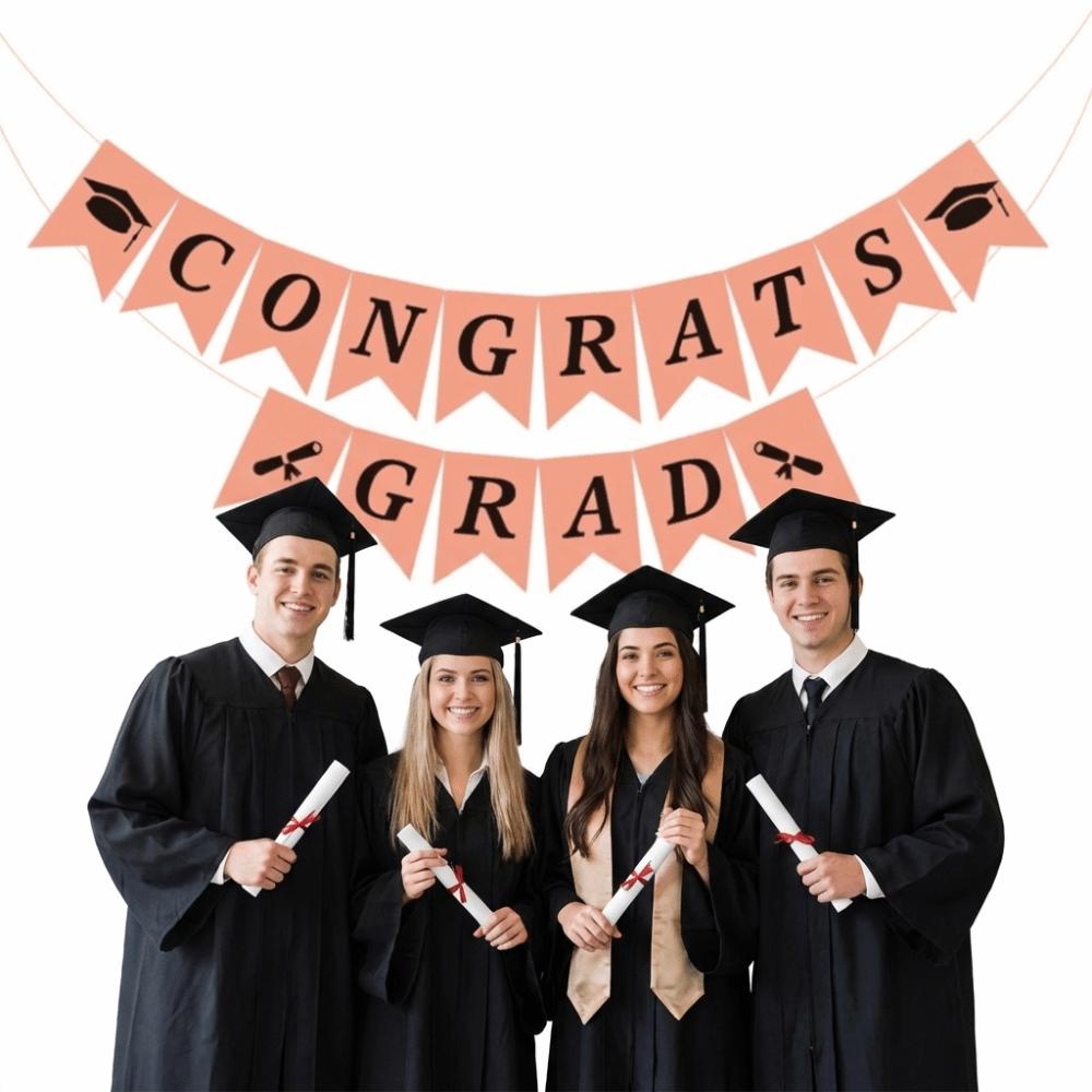 Creative Graduation Banner Garland Reusable Graduation Party Hanging Decorations  Wall Decor