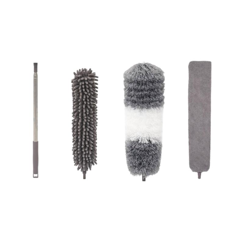 

Multifunction Ceiling Dust Removal Tool Microfiber Cleaning Brush with Adjustable Telescoping Rod for Ceiling and Corner