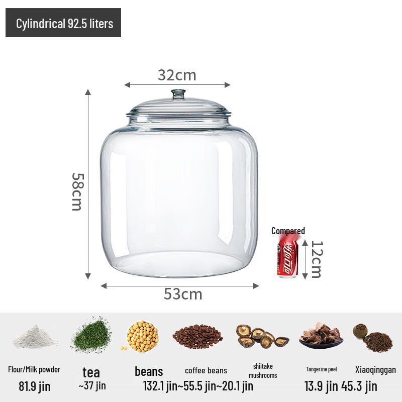 Large Capacity Cylindrical PC Plastic Storage Can