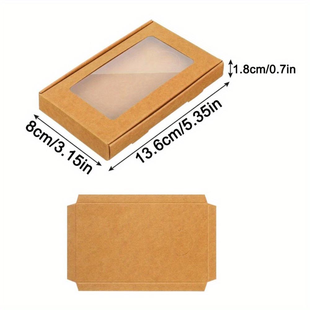 20pcs Jewelry Gift Boxes Treat Boxes with Window Foldable Party Favor Boxes Gift Wrap Box Jewelry Boxes for Necklace Earring Pendant Packaging Box