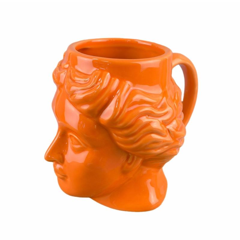 Spanish goddess cup, Apollo David ceramic mug, Nordic Roman sculpture cup, coffee cup, shaped cup