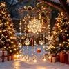Indoor Outdoor Decorative Chimes Handmade Acrylic Wind for Christmas Window Decoration, Festive Hanging Wall Fireplace Accents Ornaments Outdoor,