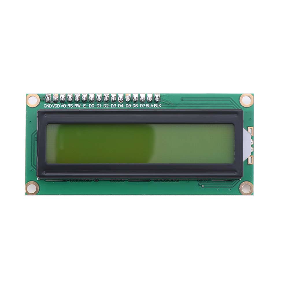 5V Operation LCD1602 Display Module Yellow Green Screen 16x2 Character LCD Electronic Projects