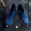 Black Rain Shoes for Men Rubber Shoe Platform Ankle Boots Blue Autumn Winter Slip On Booties Boots for Men Waterproof Work Botas