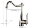 BAKALA Newly Patent Design 360 Swivel 100% Solid Brass Single Handle Mixer Sink Tap Kitchen Faucet In Brushed Nickel CODE 8054