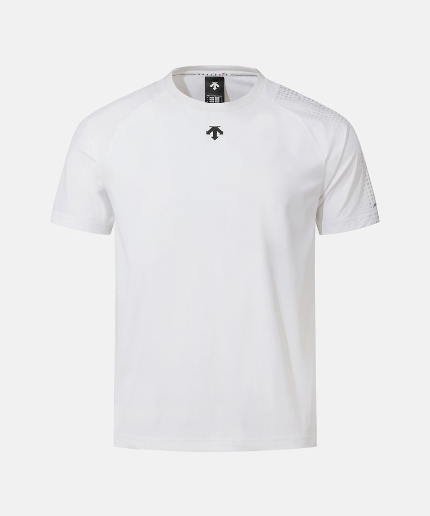 DESCENTE Men'S Cooling Tricot Graphic Short Sleeve T-Shirt White Sr311Tts76 (B Type)