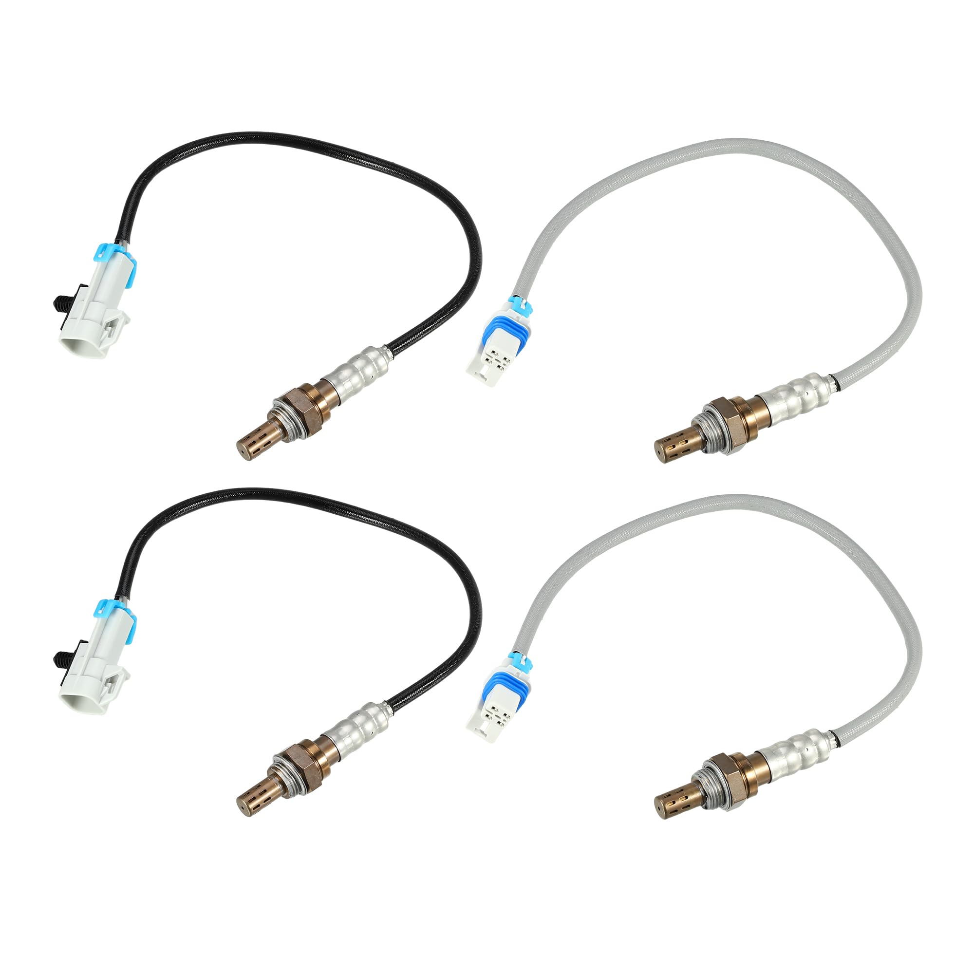 

Motoforti O2 Oxygen Sensors for Cadillac Escalade 2008-2014, Metal, Black, Gray, and Silver Tone, Part Numbers 12609457/12573167, Set of 4