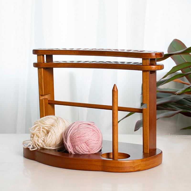 Yarn Holder Dispenser For Crocheting Detachable Yarn Holder Craft Enthusiasts Convenient Yarn Ball Holder Double-Layer Design