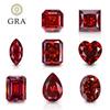 Garnet Red Moissanite Stone 0.5ct-3ct D Color Gemstone Loose Gemstones Passed Diamond Tester GRA Ring Material