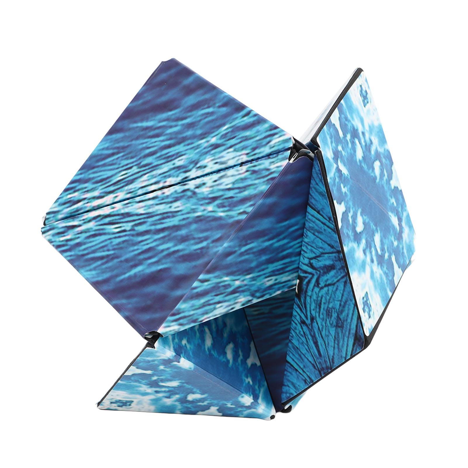 

Кубическая форма магнитная ABS геометрическая головоломка куб игрушка для ежедневной декомпрессии головоломки Sea Blue Grain