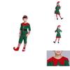 High-quality Fleece Kids Christmas Elf Cosplay Outfit For Creative Xmas Role Play