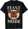 Lustiges Thanksgiving-Geschenk Feast Mode Fitnessstudio Gewichtheben Humor T-Shirt