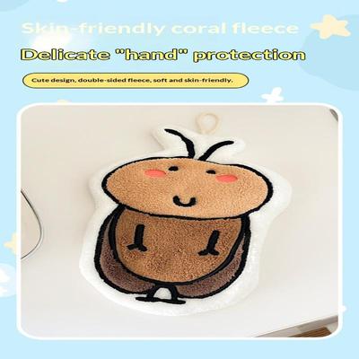 Cartoon Hand Towel Wall Hanging Towel Thick Soft Handkerchief Rag For Kitchen Bathroom Washing Hands Cloth