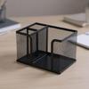 3 Sections Metal Pen Stand High Capacity Desktop Pen Organiser Container for Pencil Marker Note Paper Cosmetics Supplies