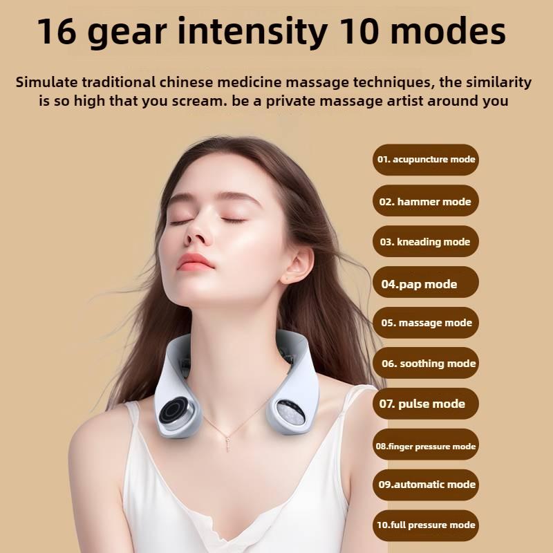 U-Shaped Home & Office Use Electric Pulse Vibrate Neck Protector Personalized Cervical Vertebra Massager for Comfort &Relaxation