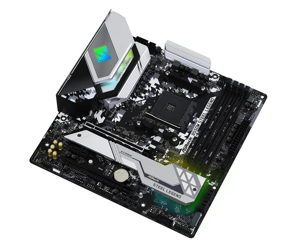 ASRock B550M Steel Legend Micro-ATX-Mainboard mit B550-Chipsatz für AMD Ryzen 5000 Serie Japanischer Händler (Sockel AM4) [Offizielles Produkt]