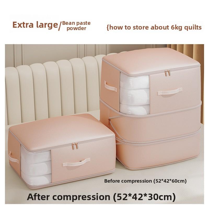 Bed Quilt Storage Bag With Multiuse Compression Design For Bedroom Organization