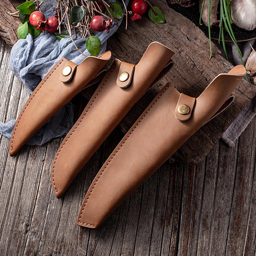 Multi-function Tool Knife Protective Cover Leather Sheath Belt Knife Sheath Leather Cover With Waist Belt Buckle Pocket