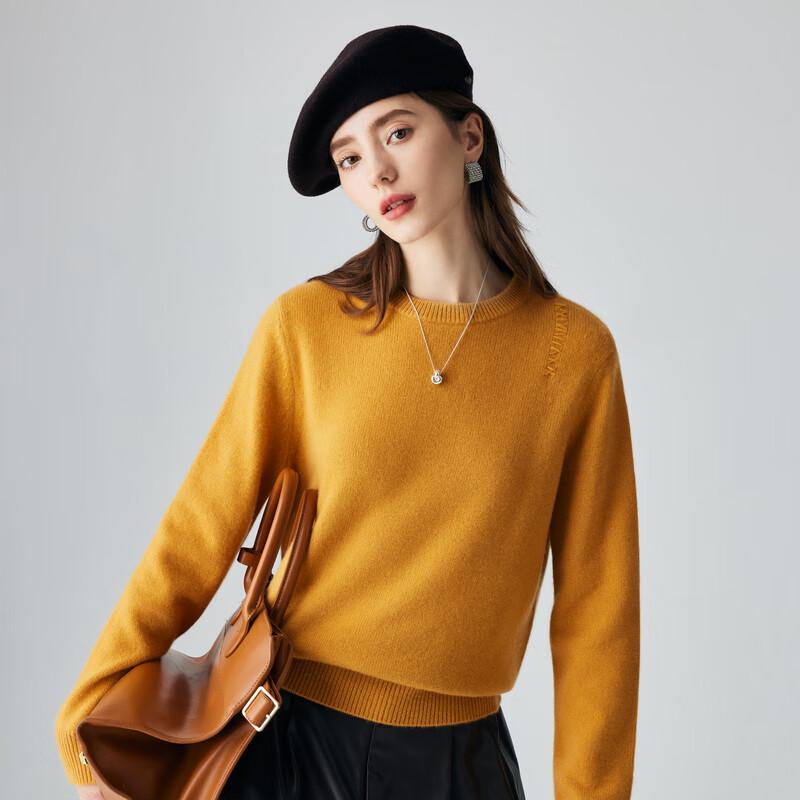 PALUOPO Women's Thick Cashmere Round Neck Sweater