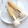 Wooden Handle Face Cleansing Brush with Fine Fiber Bristles for Blackhead Removal and Nose Massage