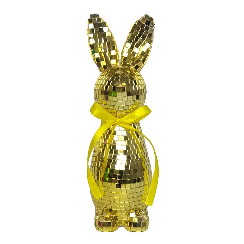 Glass Mirror Rabbit Decoration Ornament Colorful And Cute Mirror Rabbit Ornament Easter Home Decoration Day Gift