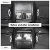 Carbon Fiber Roof Reading Light Lamp Frame Trim for Dodge Challenger 2010+ABS