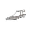 Wedge Heel High Heel Strap Fashion Sandals Fairy Shoes 2025 New Summer French with Skirt Thin Strap Roman Shoes
