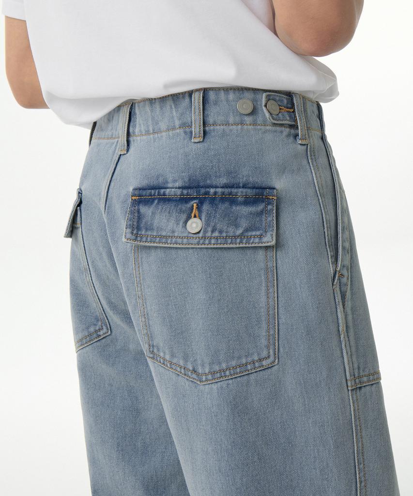 MUSINSA STANDARD Denim Fatigue Pants [Sky Blue]