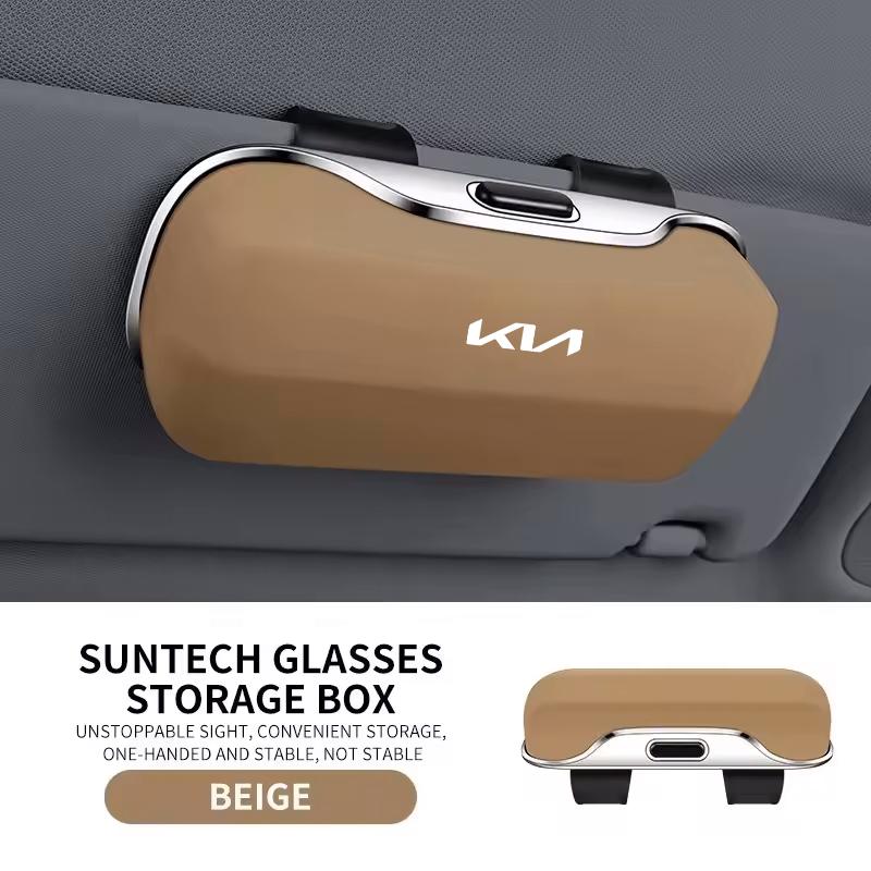 For Kia Morning Picanto Rio Stonic Sportage Ceed Optima Fo Car Visor Sunglasses Glasses Case Glasses Holder Clip Box Accessories
