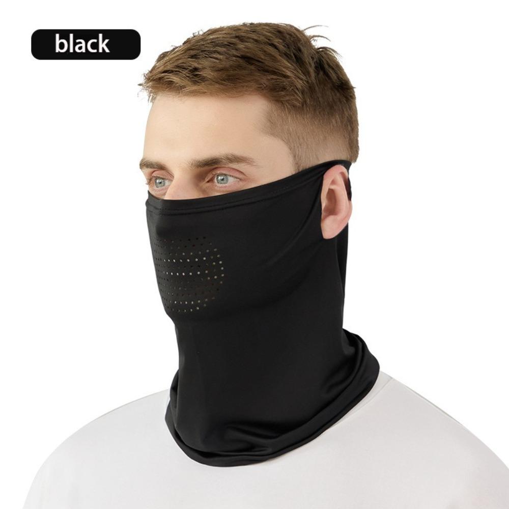 Ice Silk Mask for Men Breathable and Cool in Summer Outdoor Cycling  Hiking Face Cover Neck Wrap UV Protection Ear Bandana Scarf