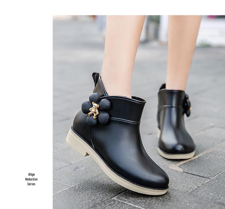 Women's Korean Style Waterproof Short Rain Boots - Outdoor Rubber Shoes