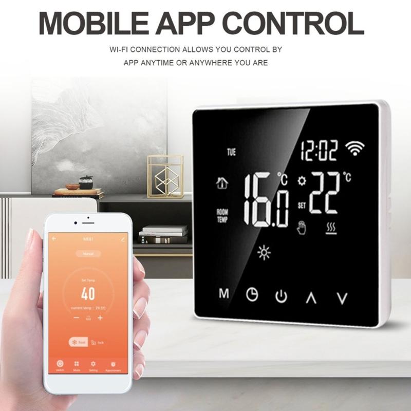WiFi Thermostat Programmable Electric Underfloor Heating Radiator Thermostat Indoor Constant Temperature Controller LCD
