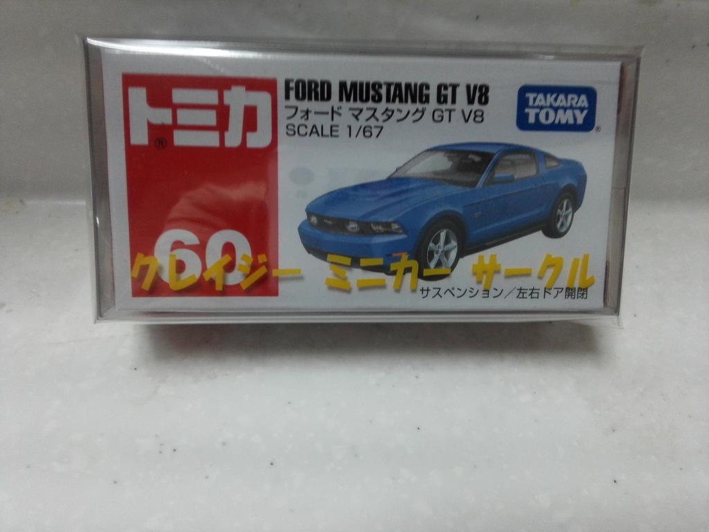 Out of Print Tomica 60 Ford Mustang GT V8 Crazy Miniature Car Circle with Case No.