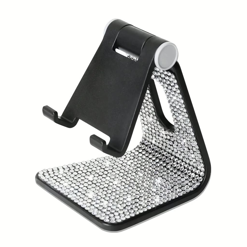 1pc Sparkling Diamond Phone Stand Desktop Stand Compatible with Both Mobile Phones and Tablets