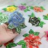 Polyester Fiber Embroidery Flower Patch 11*8CM Clothing Accessories Embroidery Floral Applique DIY Handmade Floral Patches Dress