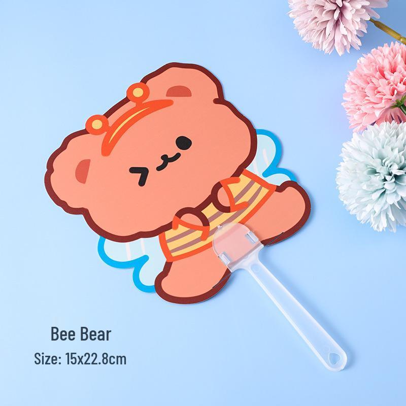 Creative Cartoon Animal Mini Folding Fan - Cute, Portable, Irregular Shape Fan for Kids and Students.