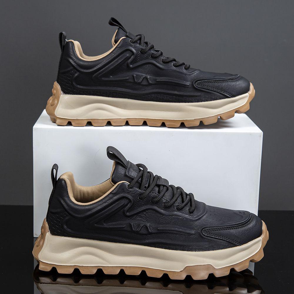 

Men s Trendy Coffee-Colored Wide Toe Sneakers - Super Soft, Light, Dirt-Resistant Autumn/Winter Style Size 39