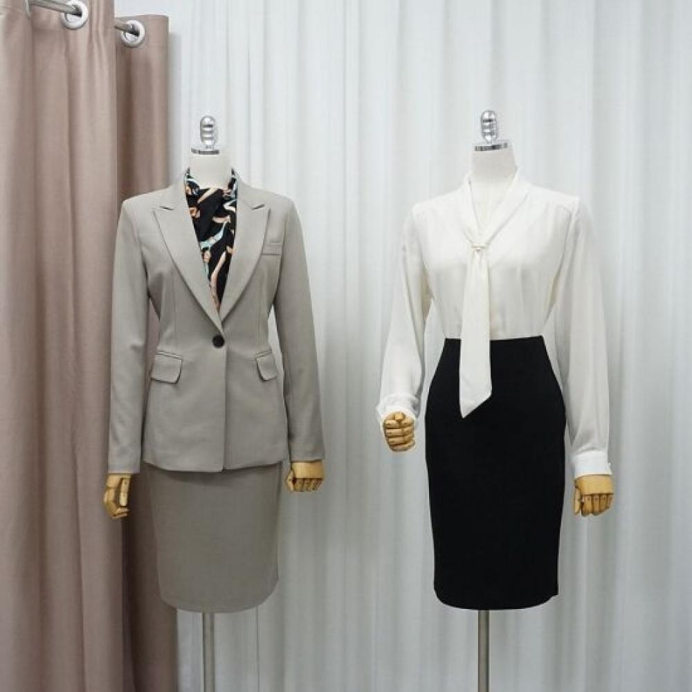 Style Latte Women H Line stretcH Midi Skirt Basic Winter Suit Skirt