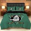 Mighty Ducks Pattern Bedding Quilt Set  Home Decoration  Gift (1 * duvet cover + 2 * pillowcase  without core)