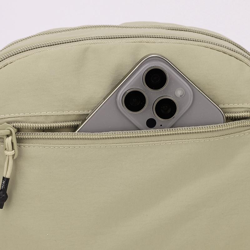 Solid Color Nylon Crossbody Bag Multi Pocket Casual Shoulder Bag for Women